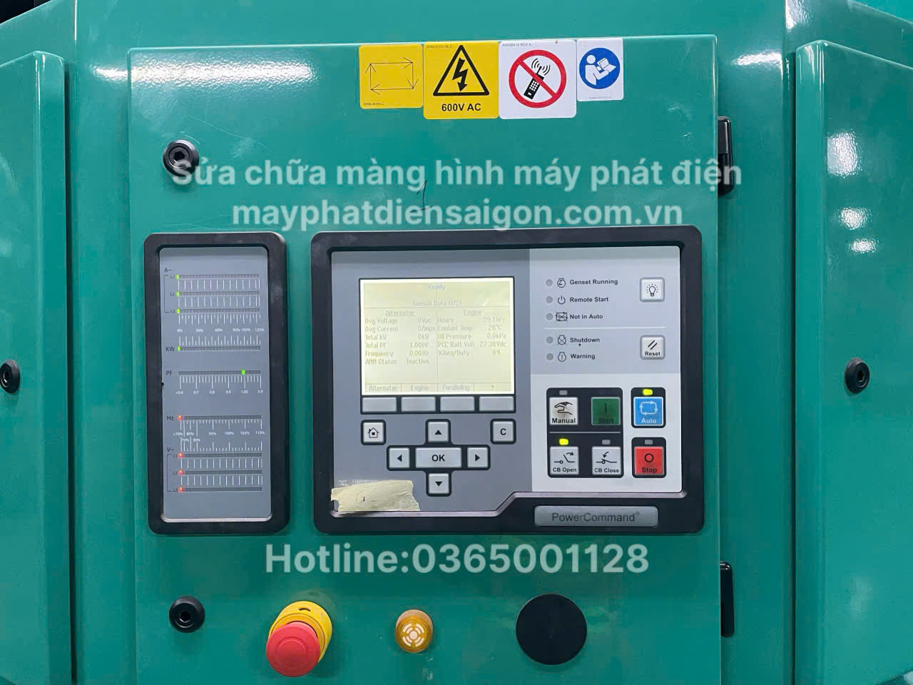 sửa chữa màn hình (bộ điều khiển) máy phát điện