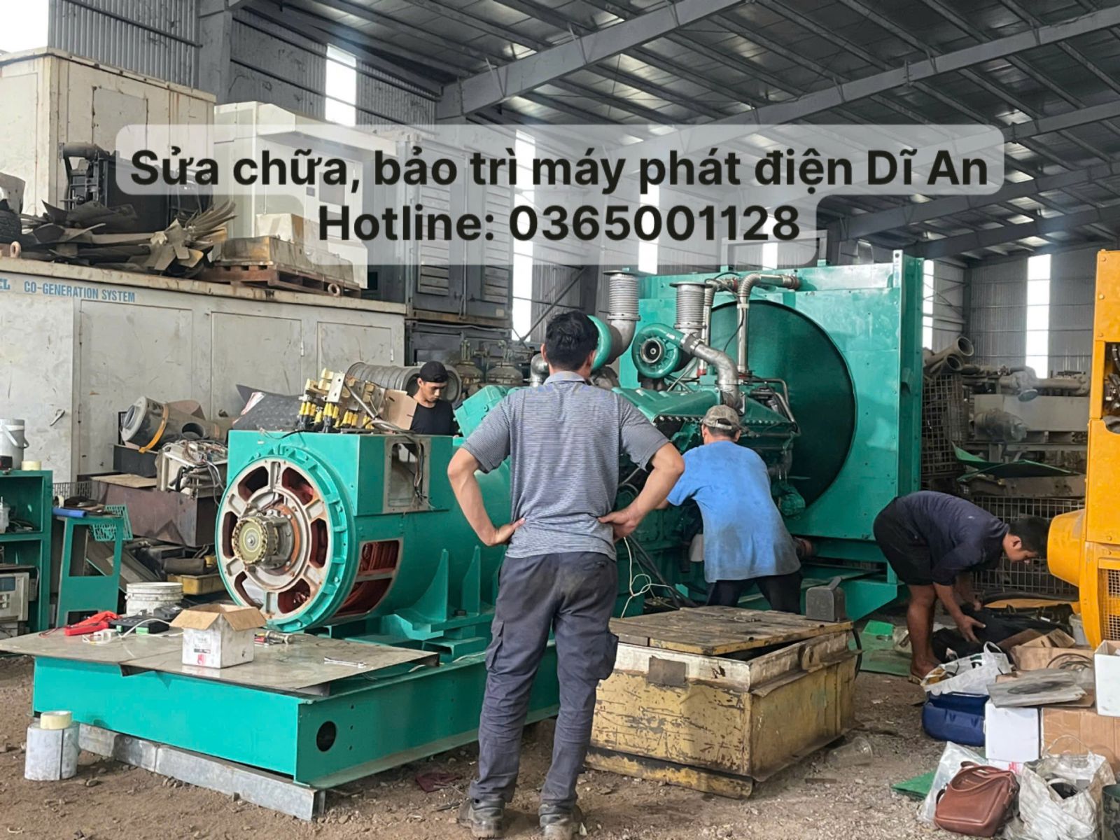 sửa chữa máy phát điện công nghiệp tại Bình Dương
